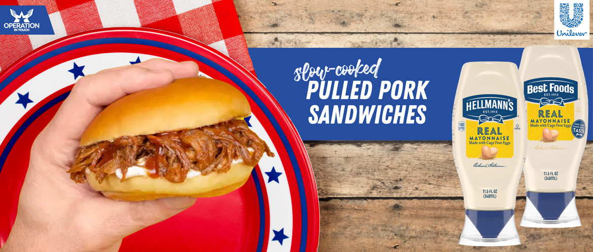 HBF slow cooked pulled pork sandwiches carousel