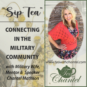 Connecting in the Military Community tea with chantel