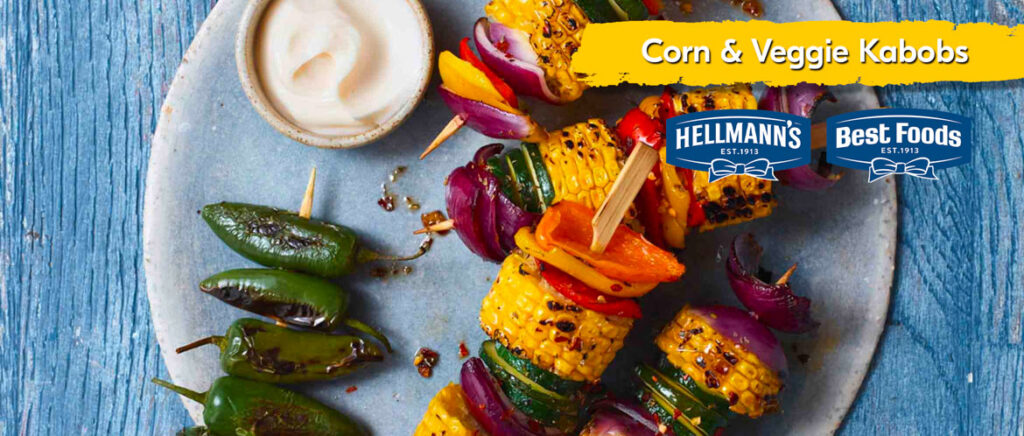 corn veggie kabobs