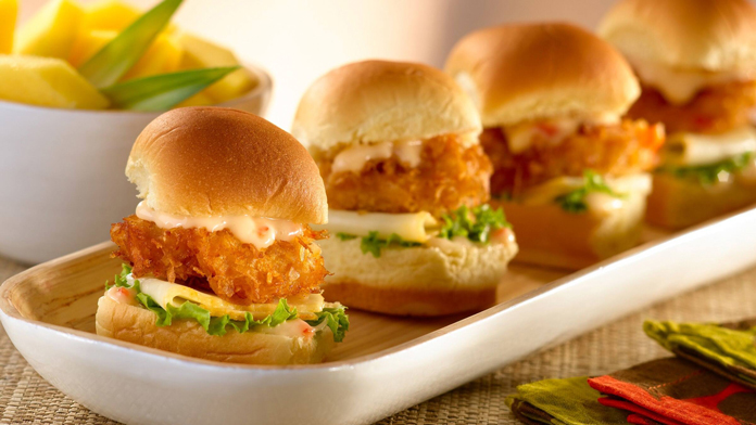 HBF Real coconut shrimp minis with tropical sauce