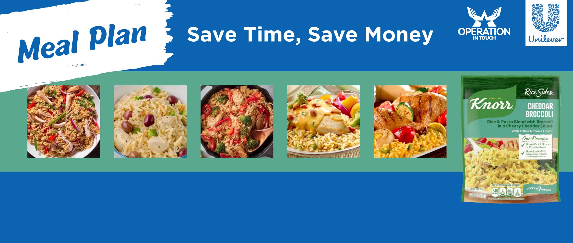 Weekly Meal Plan - Knorr Rice Sides Cheddar Broccoli recipe carousel