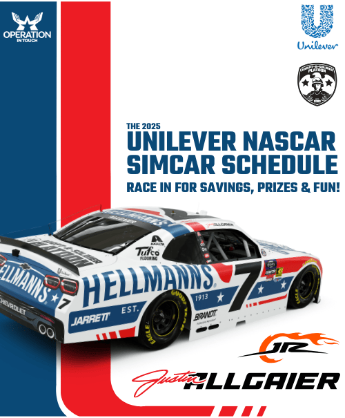 How Unilever is Supporting Our Military 2025 NASCAR SimCar article