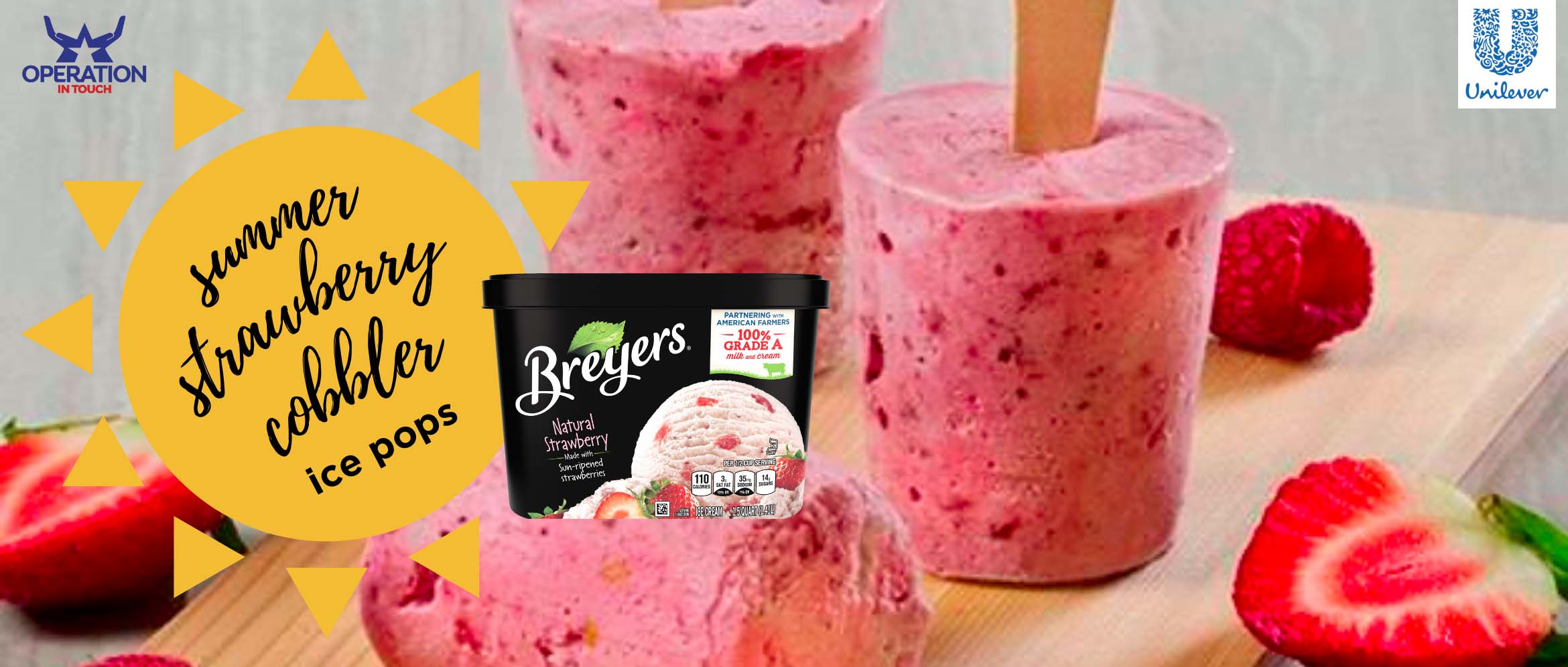 Breyers summer strawberry cobbler ice pops carousel