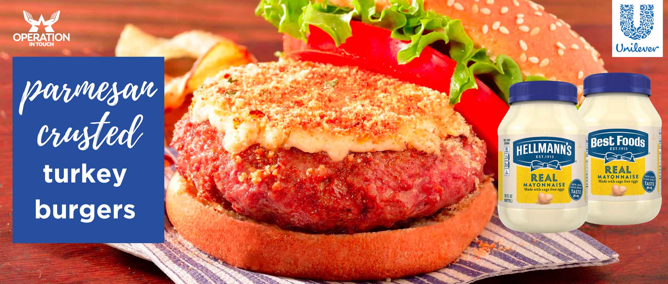 HBF parmesan crusted turkey burger carousel