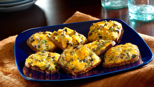 HBF red flag cheese rye bread appetizers