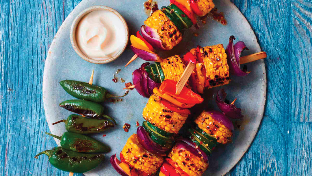 HBF corn veggie kabobs