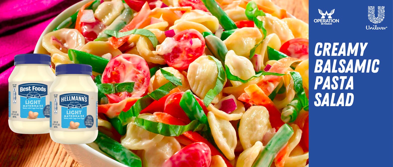HBF creamy balsamic pasta salad carousel