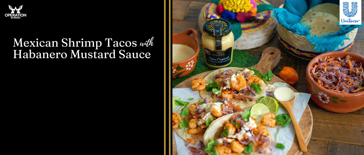Maille mexican shrimp tacos habanero mustard sauce carousel