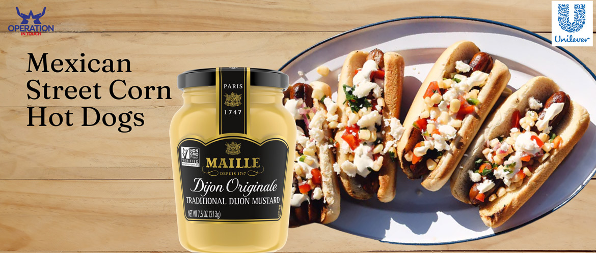 Maille mexican street corn hot dogs carousel