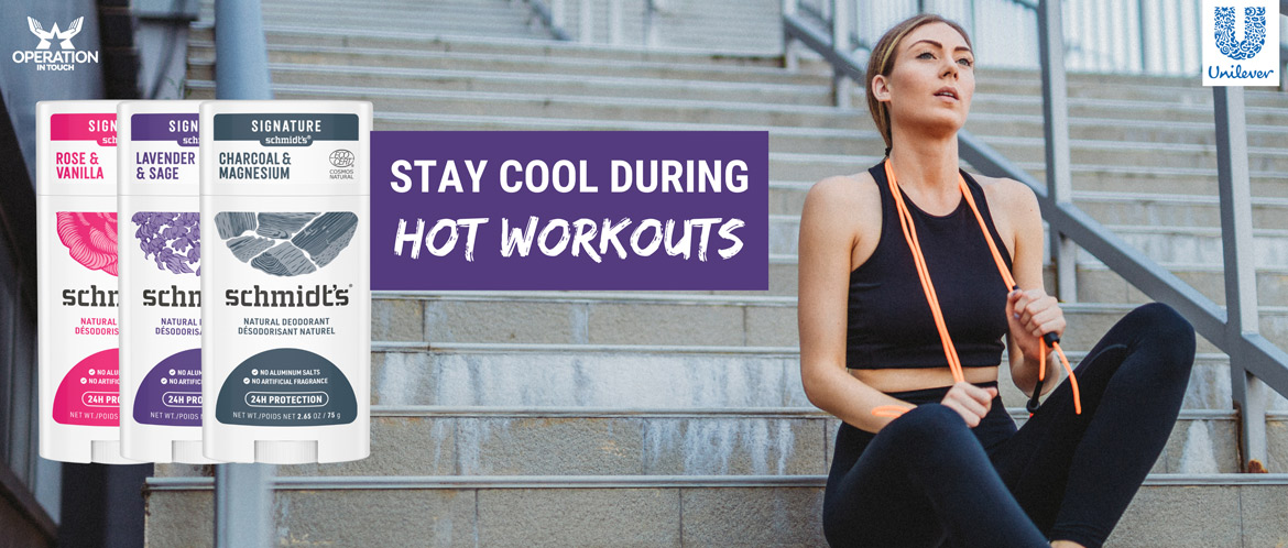 Schmidt's stay cool during hot workouts carousel