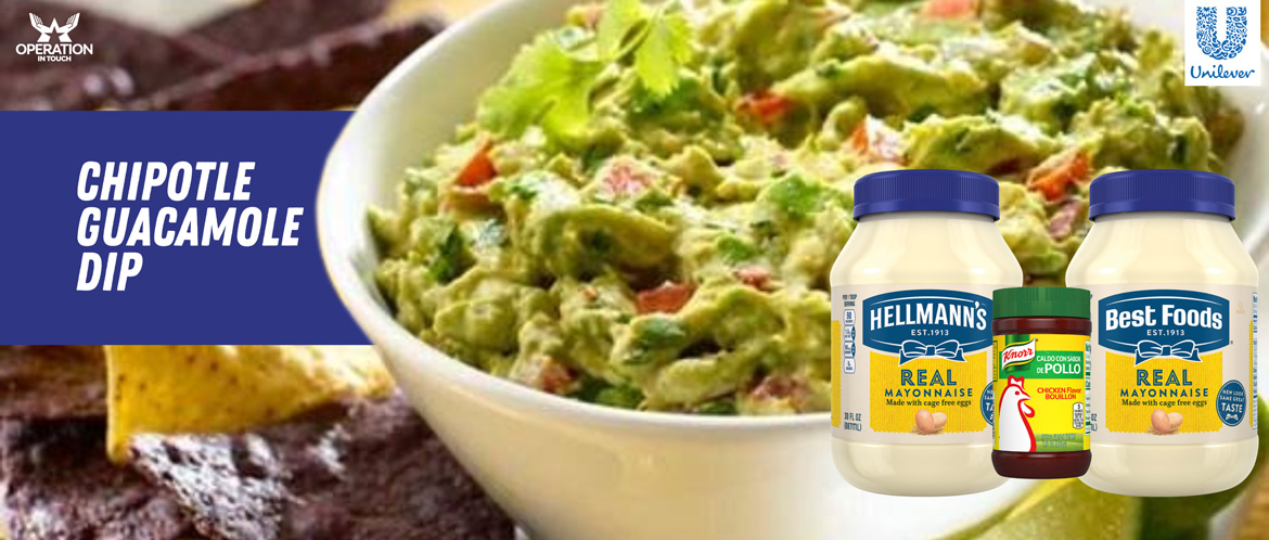 HBF chipotle guacamole dip carousel