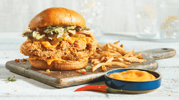 HBF spicy mayonnaise crispy chicken sandwich