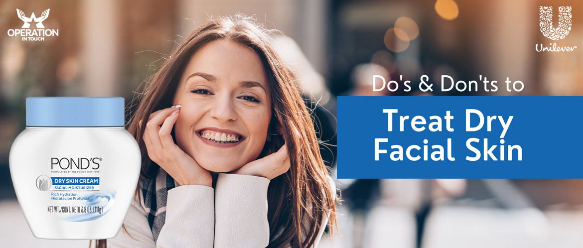 Pond's do's don'ts to treat dry facial skin carousel