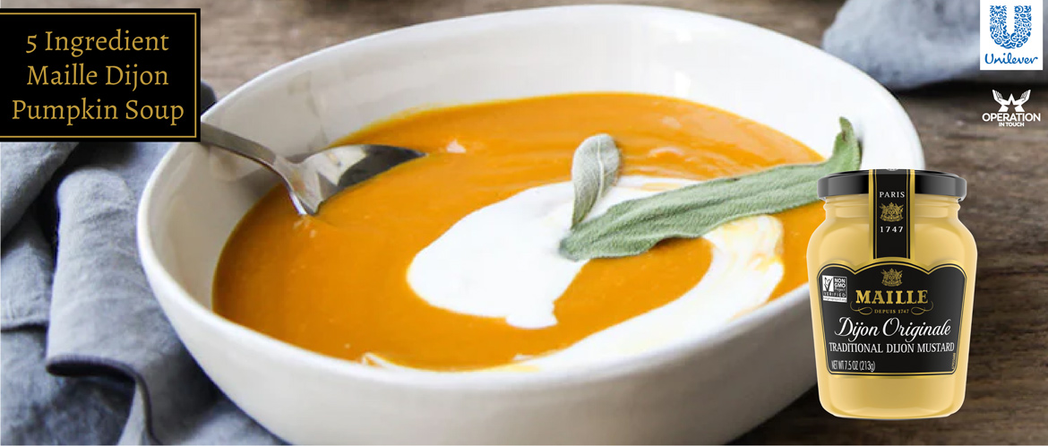 5 ingredient maille dijon pumpkin soup carousel