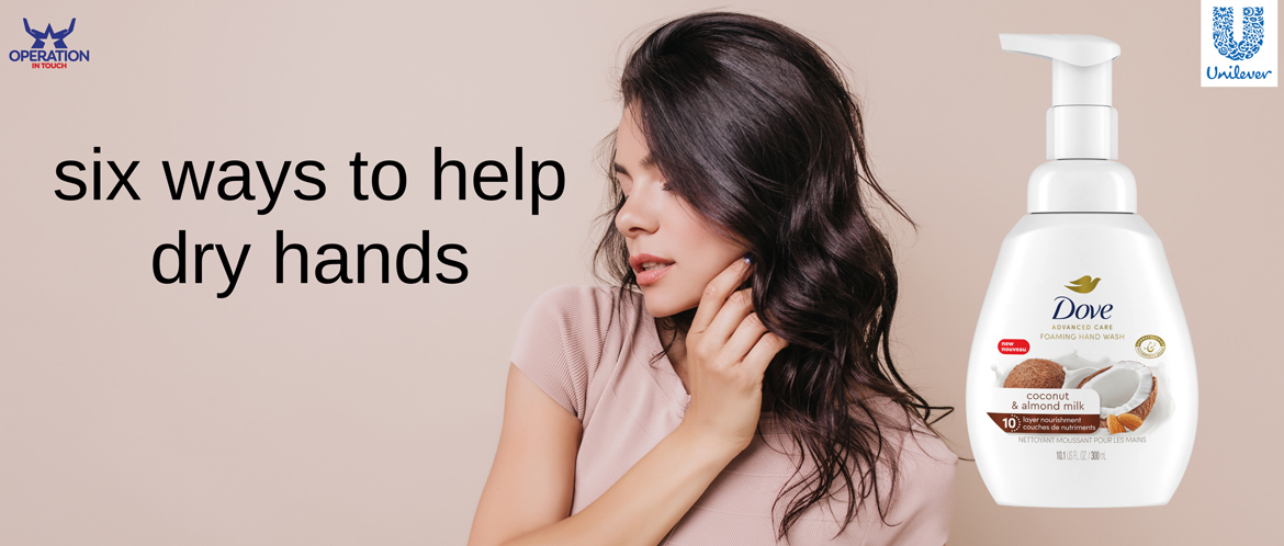 Dove six ways to help dry hands carousel