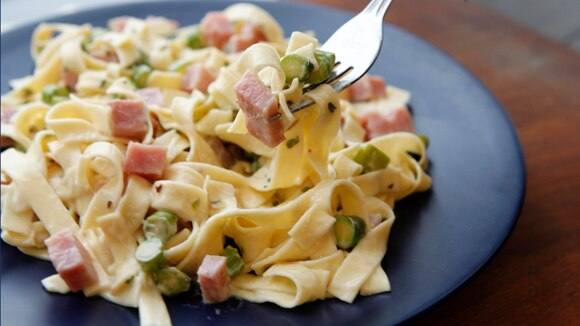 Knorr fettuccine with ham asparagus