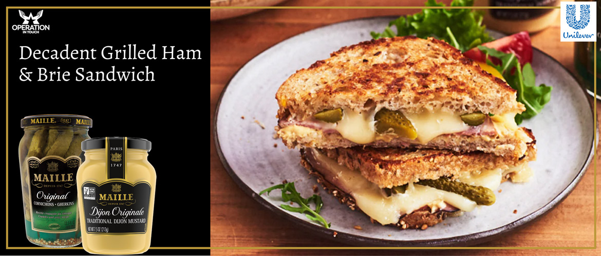 Maille decadent grilled ham brie sandwich carousel