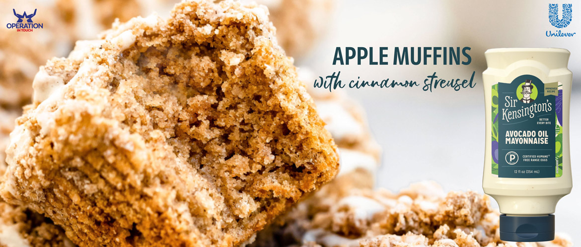 SirK apple muffins cinnamon streusel carousel