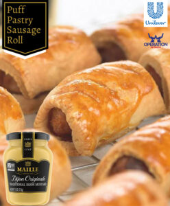 Maille puff pastry sausage roll article