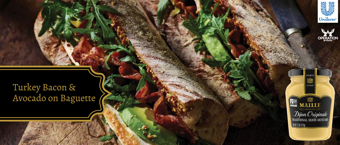 Maille turkey bacon avocado baguette carousel