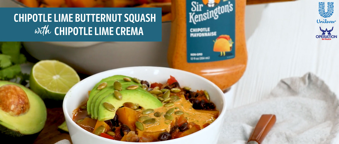 SirK chipotle lime butternut squash chipotle lime crema carousel