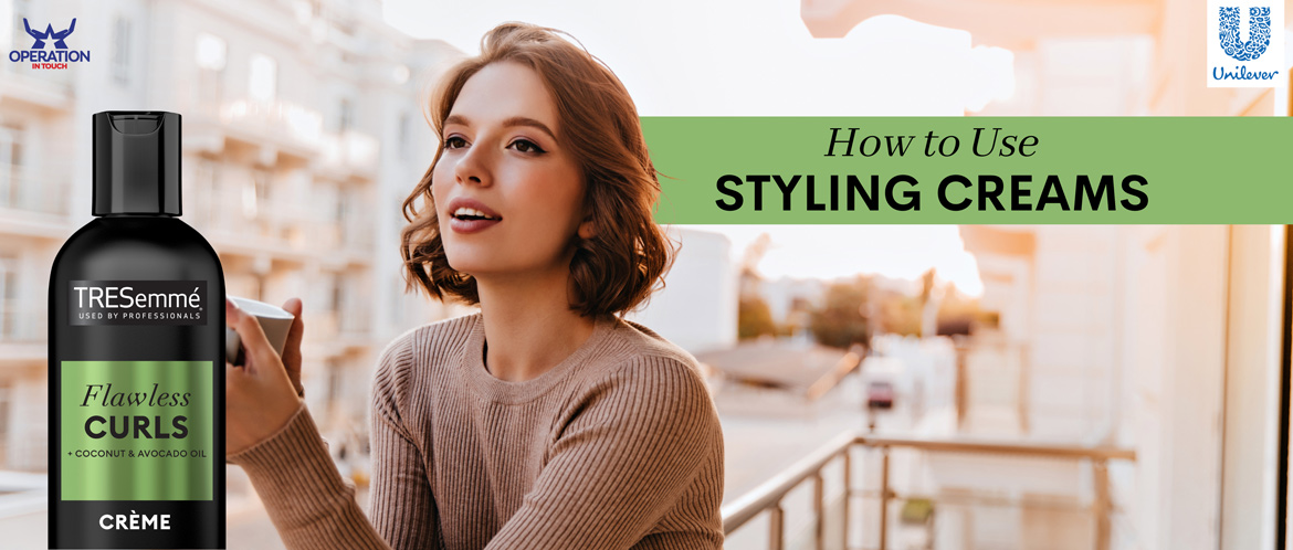 TRESemme how to use styling creams carousel