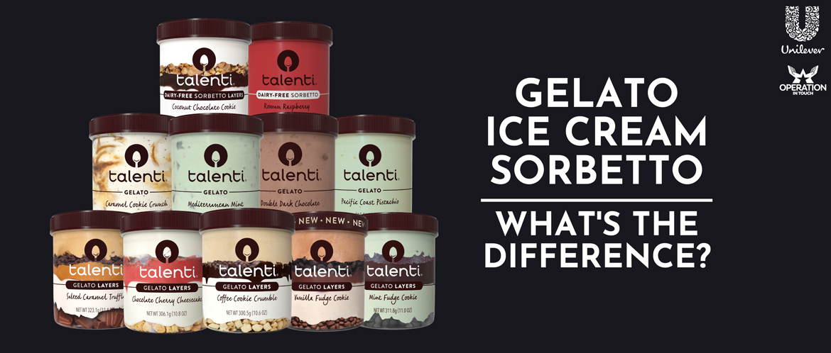 Talenti difference gelato ice cream sorbetto carousel