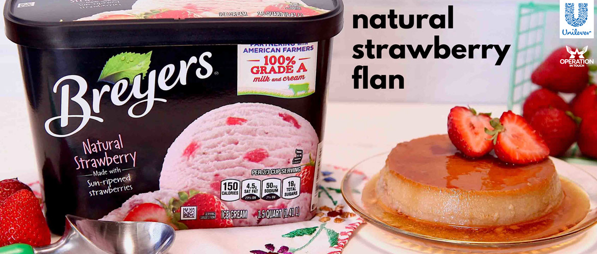 Breyers natural strawberry flan carousel