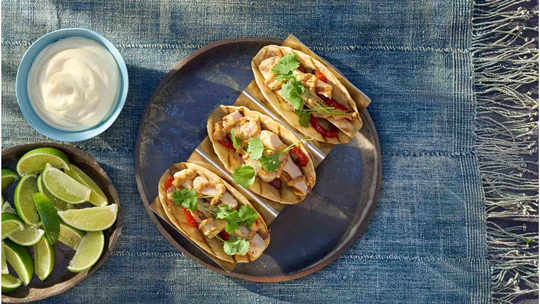 HBF Real grilled chicken street tacos with creamy chipotle mayo