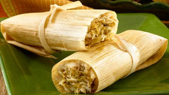 Knorr Chicken Bouillon chicken tamales with green chile