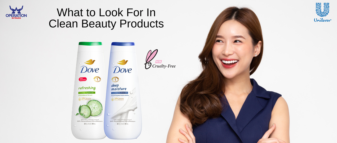 Dove clean beauty products carousel