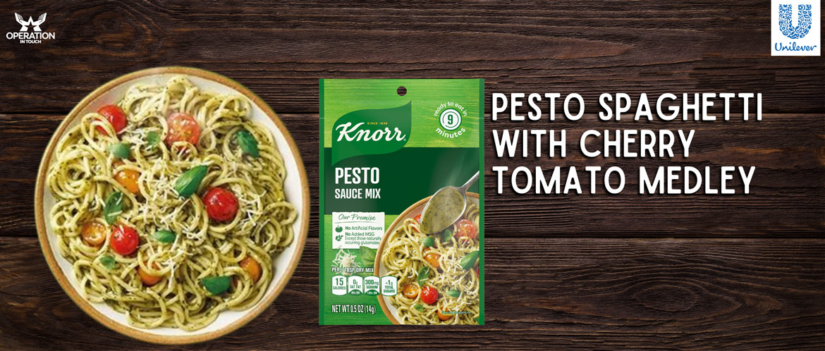 Knorr pesto spaghetti with cherry tomato medley carousel