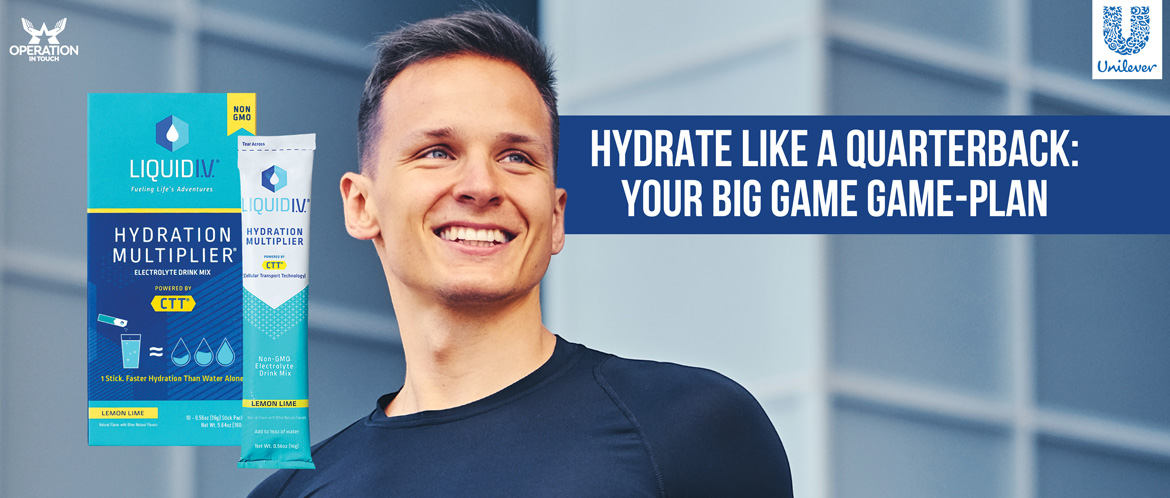 LIV hydrate like a quarterback carousel