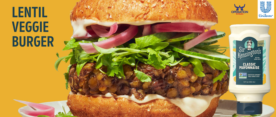 SirK lentil veggie burger carousel