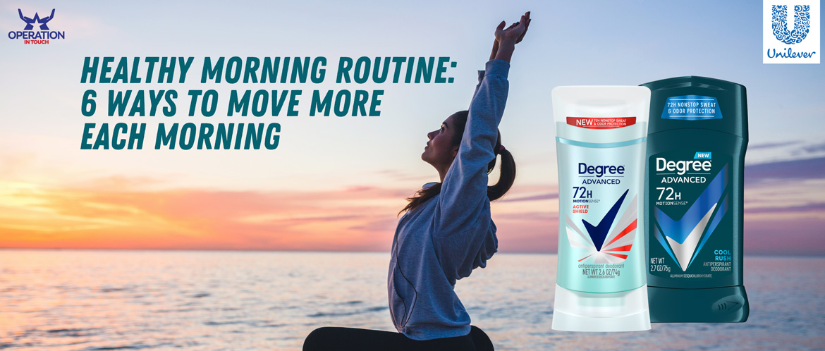Degree healthy morning routine carousel