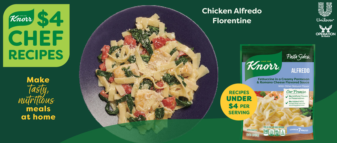 Knorr 4 chef chicken alfredo florentine carousel