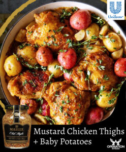 Maille mustard chicken thighs baby potatoes article