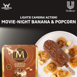 Movie-Night Banana & Popcorn Magnum movie-night banana popcorn article