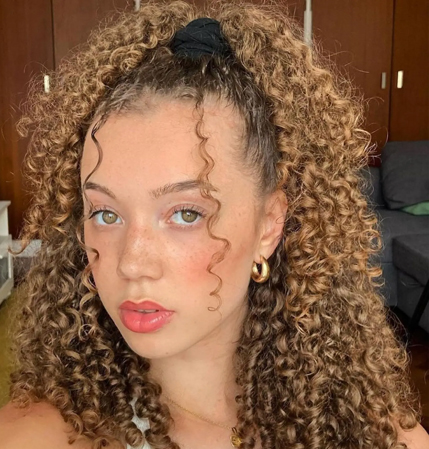 Nexxus curly hair half half
