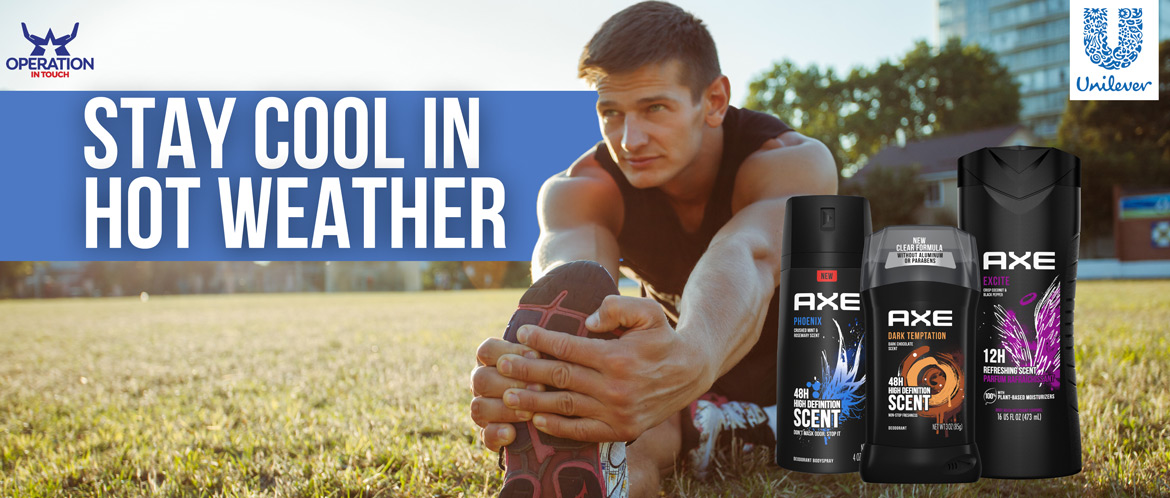 AXE stay cool in hot weather carousel