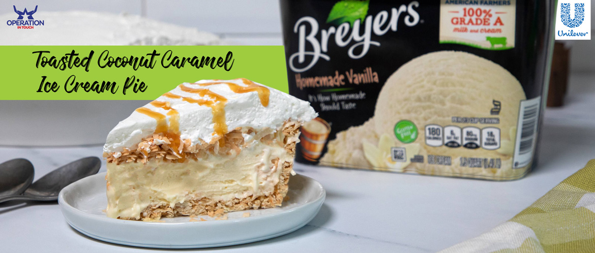 Breyers toasted coconut caramel ice cream pie carousel