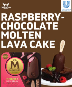 Magnum raspberry-chocolate molten lava cake article