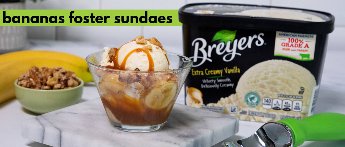 Breyers bananas foster sundaes