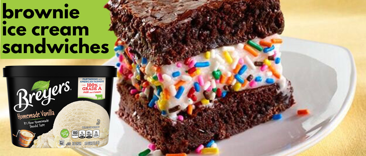 Breyers brownie ice cream sandwiches