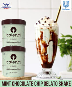 Talenti mint chocolate chip gelato shake article